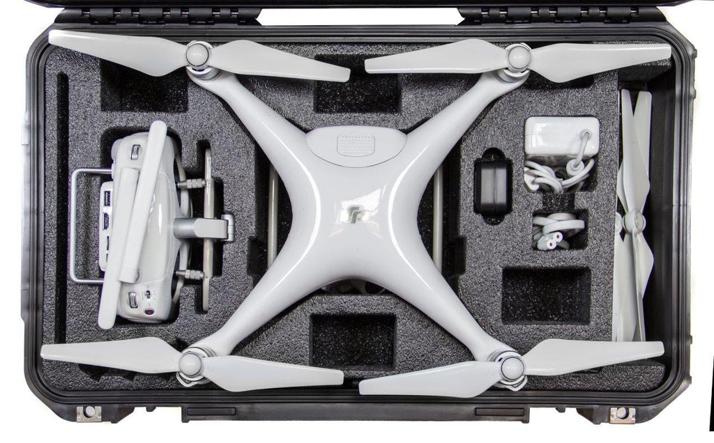 Overhead shot of CasePro Phantom 4 Pro Carry On Case