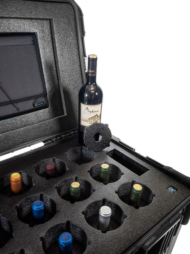 CasePro 12-Bottle Wine Carrier with Wheels